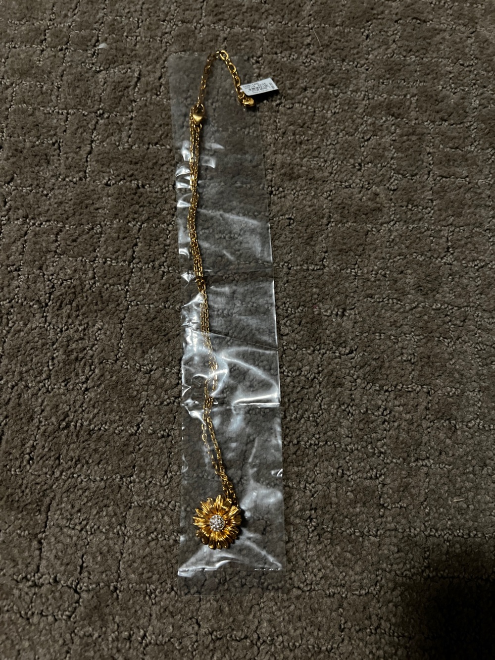 Brighton- Daisy Dee Gold Sunflower Necklace with Clear Center Crystal